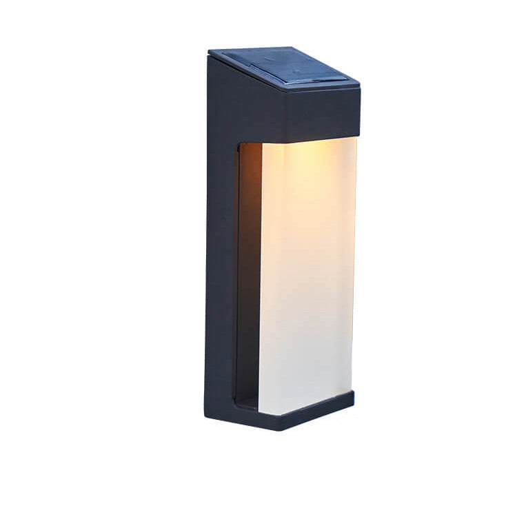 Solar Industrial-Style Glass Wall Sconce – product view