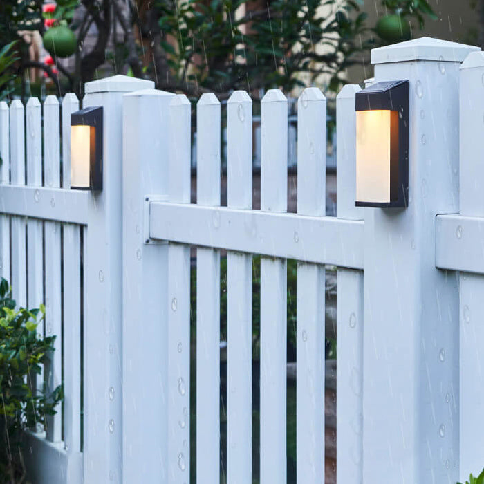 Solar Industrial-Style Glass Wall Sconce – product view