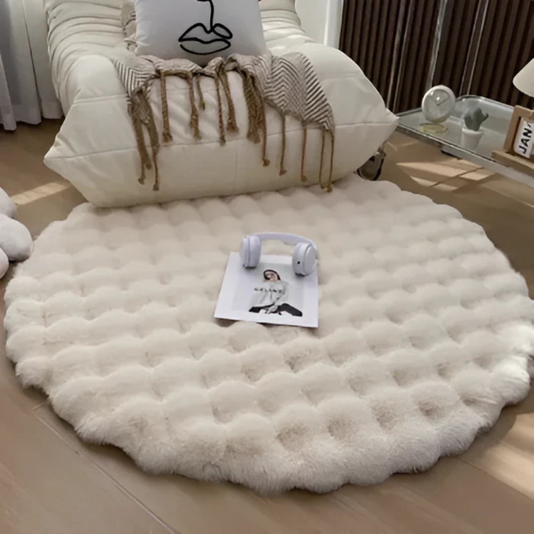 Round Fleece Rug – 90 × 90 cm – Product view 2