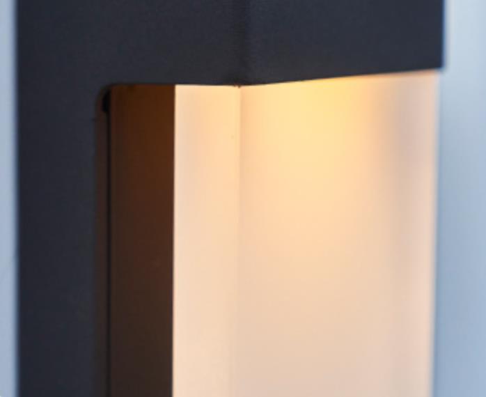 Solar Industrial-Style Glass Wall Sconce – product view