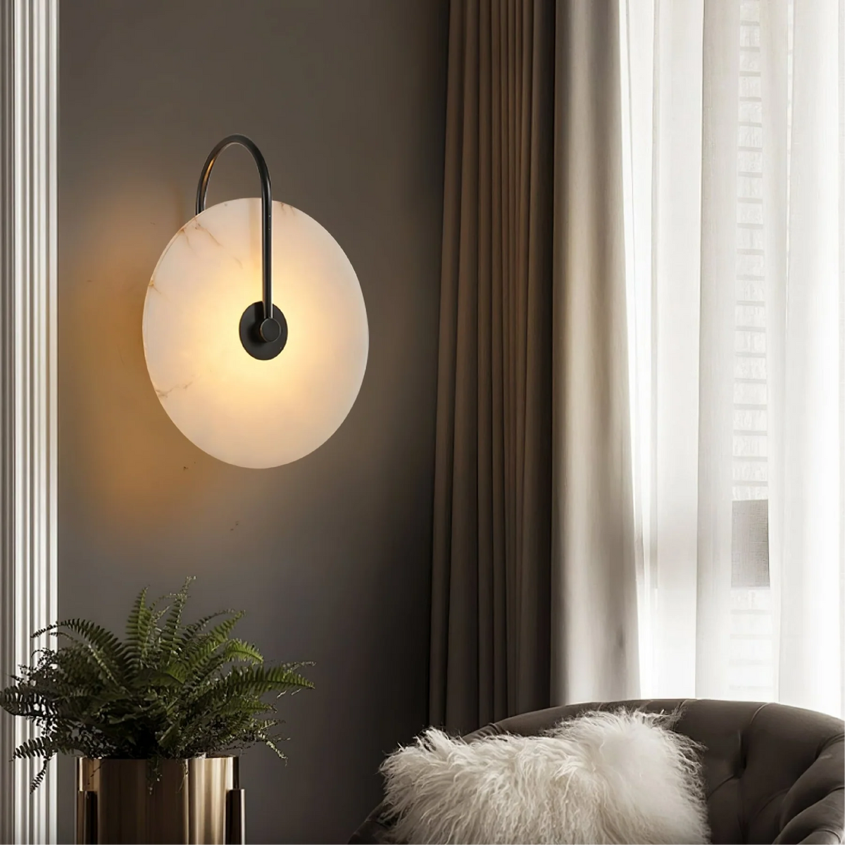Minimalist Marble LED Wall Lamp – product view