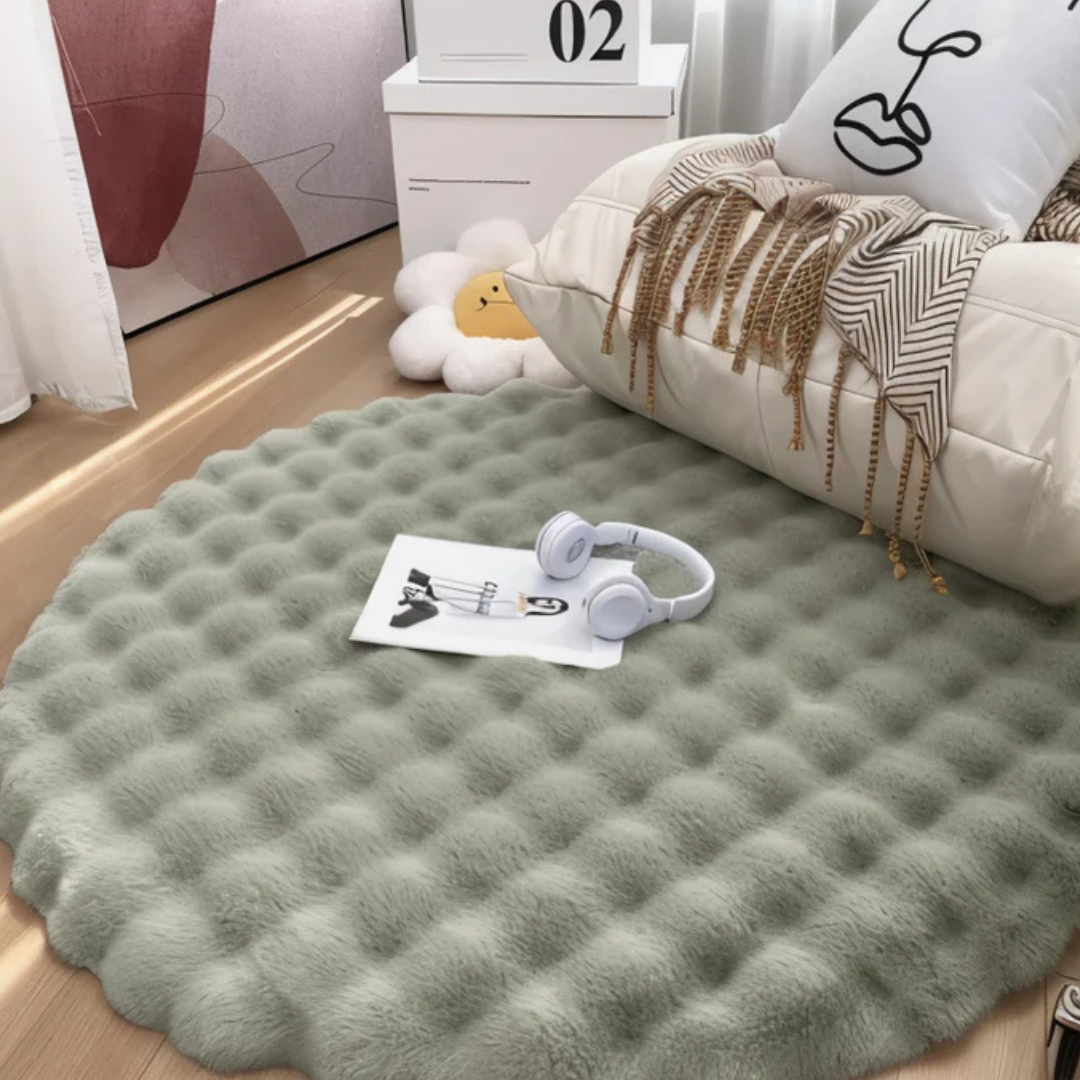 Round Fleece Rug – 90 × 90 cm – Product view 4