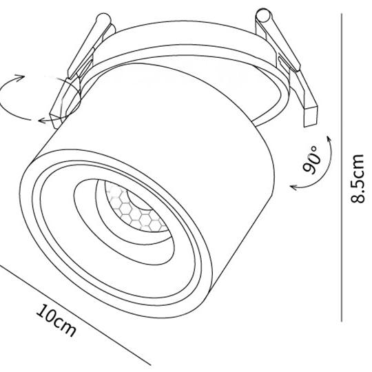 Adjustable Recessed LED Downlight – Product view 31
