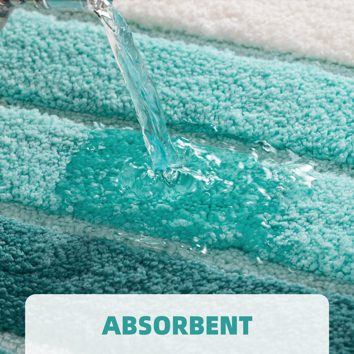 Organic-Shape Woven Bath Rug
