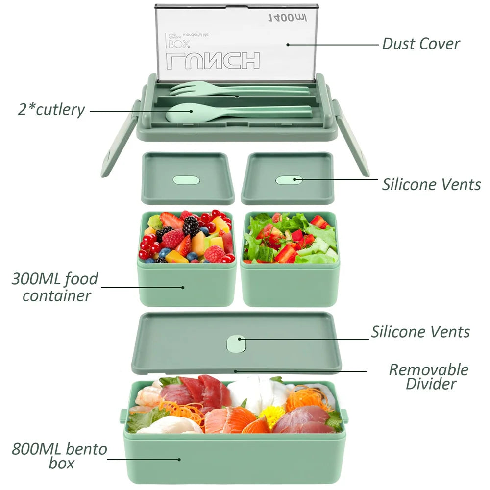 Double Layer Bento Box 1400ml