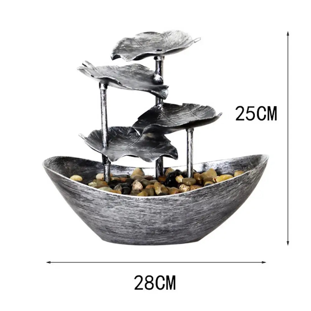Lotus Leaf Water Fountain - Silver