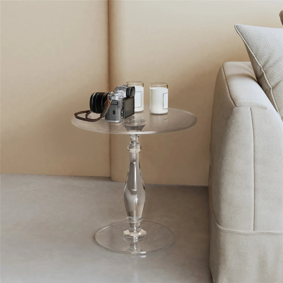 Acrylic Column Side Table – Product view 2
