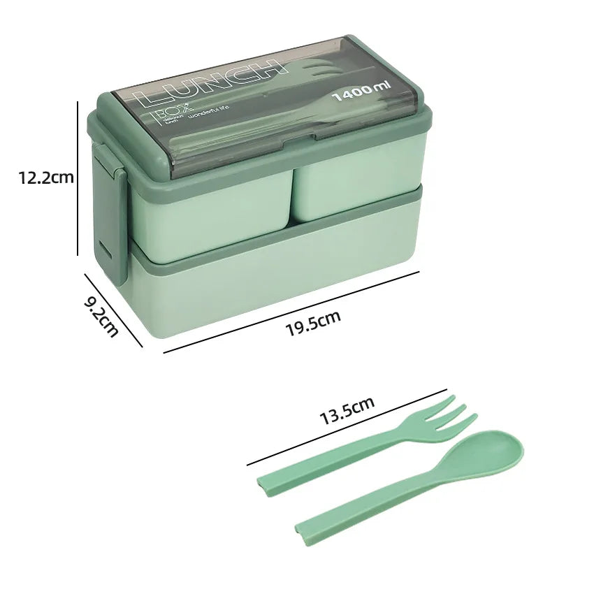 Double Layer Bento Box 1400ml