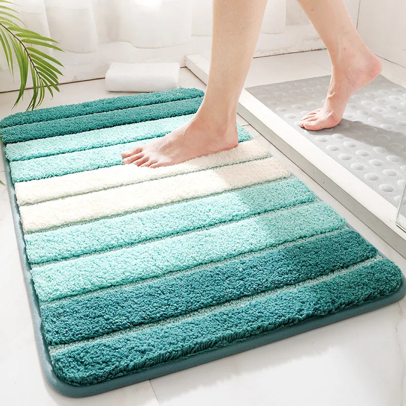 Organic-Shape Woven Bath Rug