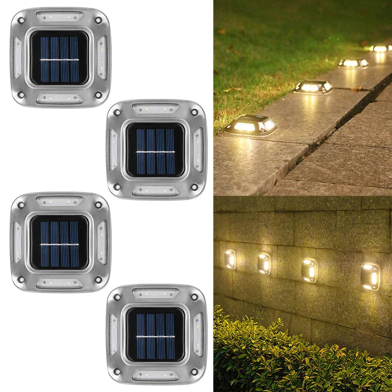Solar LED Ground Spotlights Set of 4