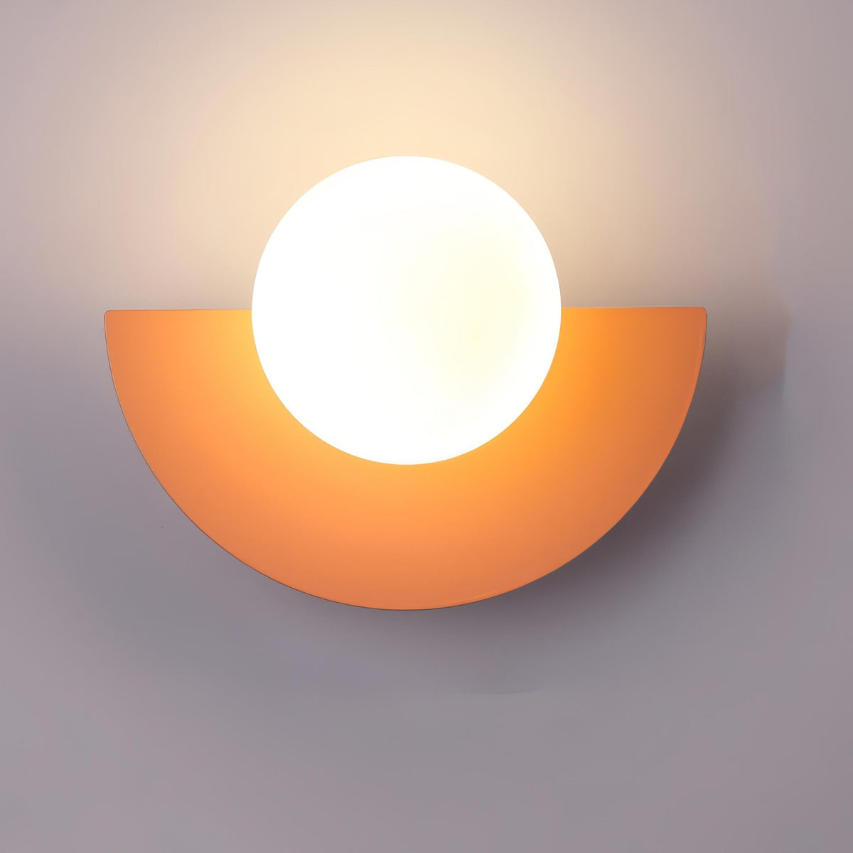 Scandinavian Semicircular Wall Sconce – Orange
