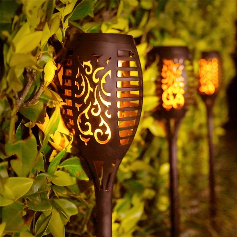 Openwork Outdoor Torch Lamp – Small (12 LED) - 51 × 7.2 × 7.2 cm (20.1" × 2.8" × 2.8")