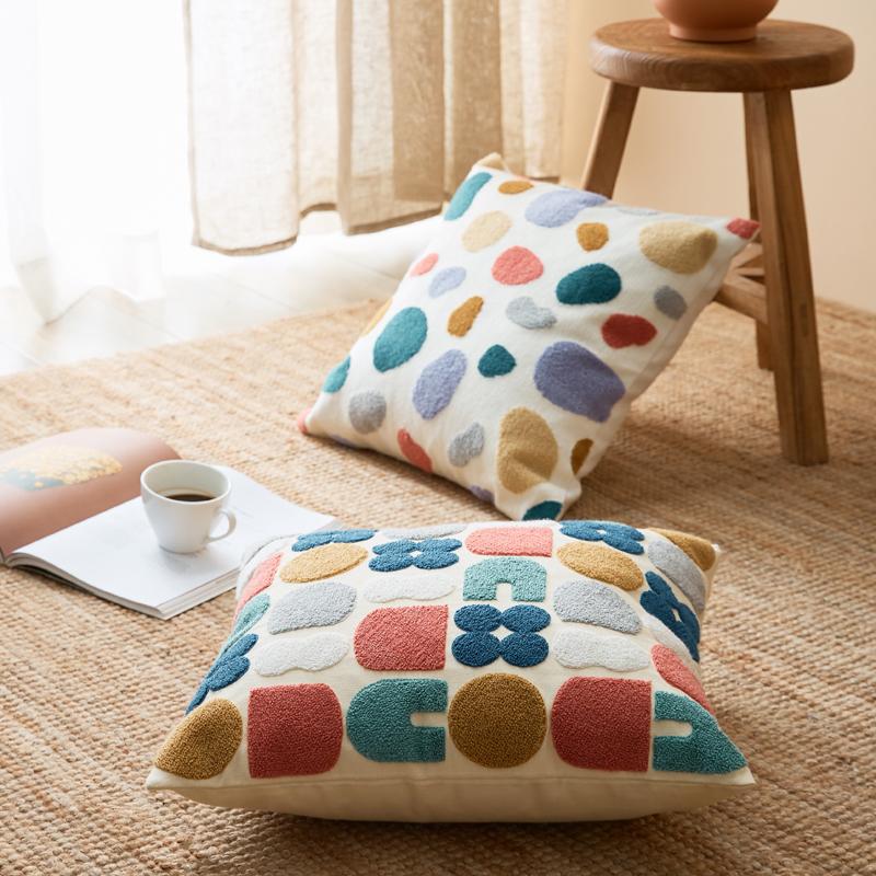 Abstract Embroidered Cushion – Product view 2