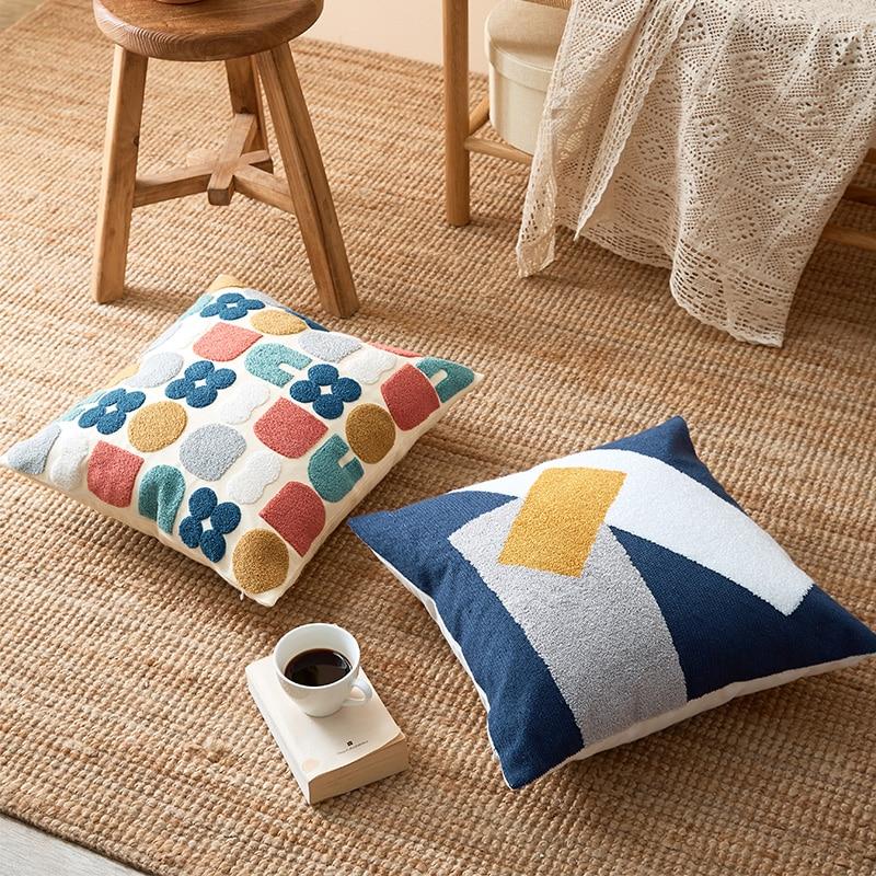 Abstract Embroidered Cushion – Product view 5
