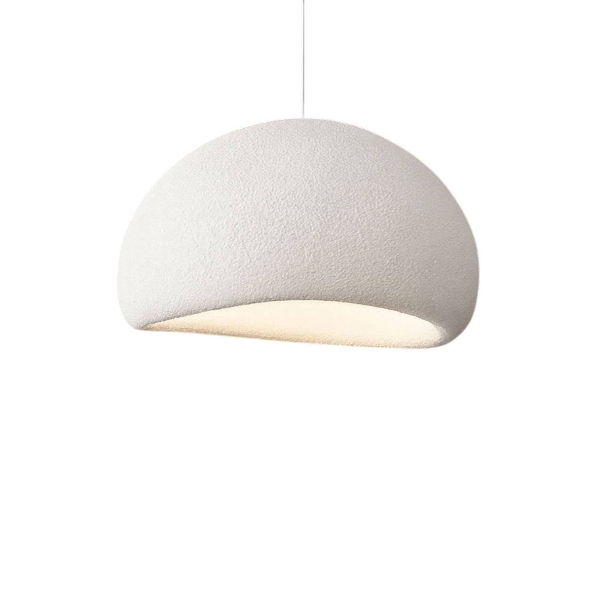 Wabi Sabi Style Dome Pendant Lamp – White