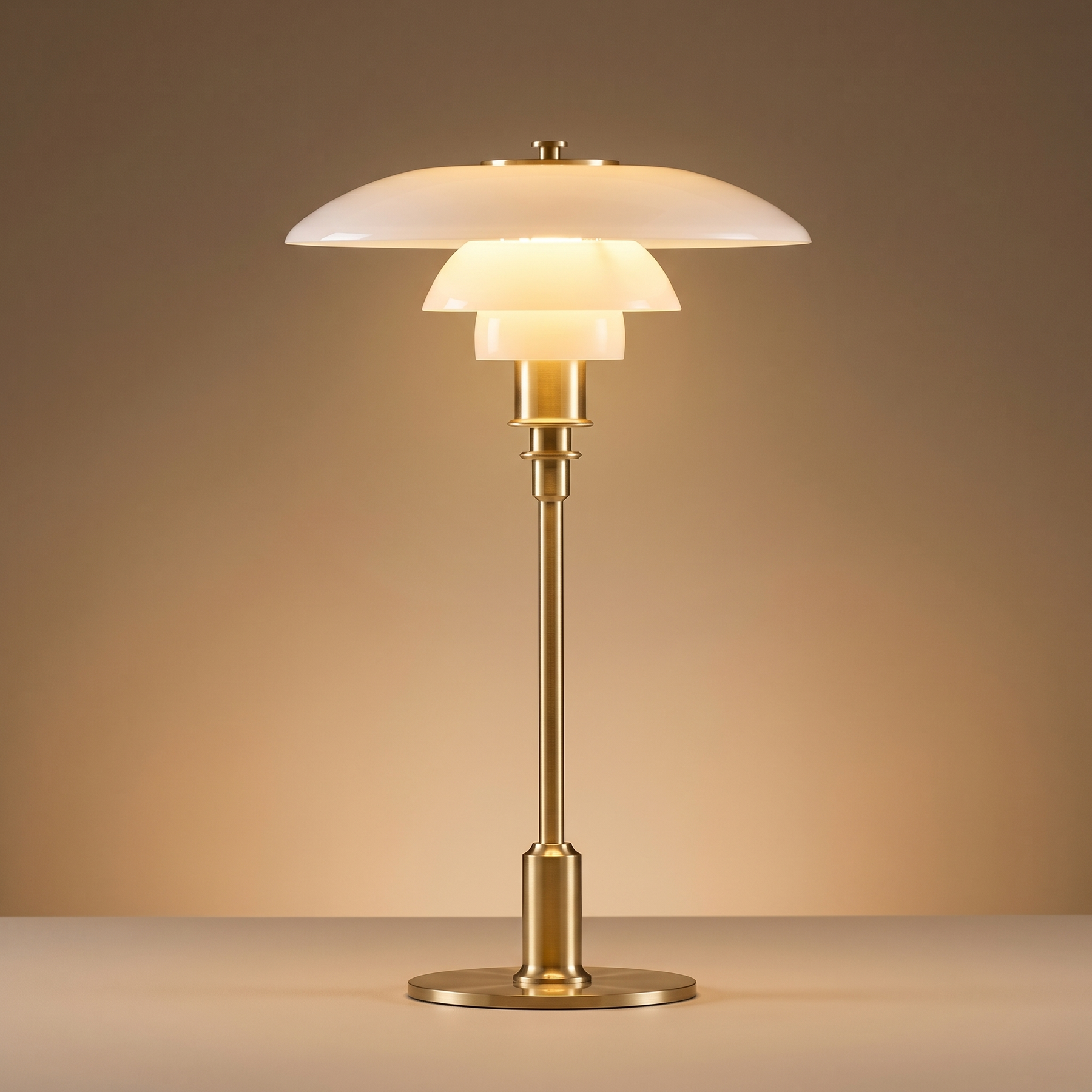 Danish Glass Table Lamp – Danish Glass Table Lamp – Amber and Gold