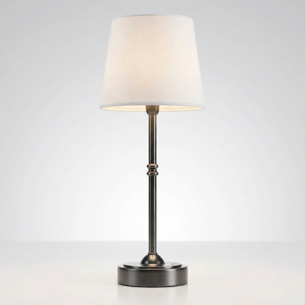 Cordless Fabric Shade Table Lamp – Cordless Fabric Shade Table Lamp – Black