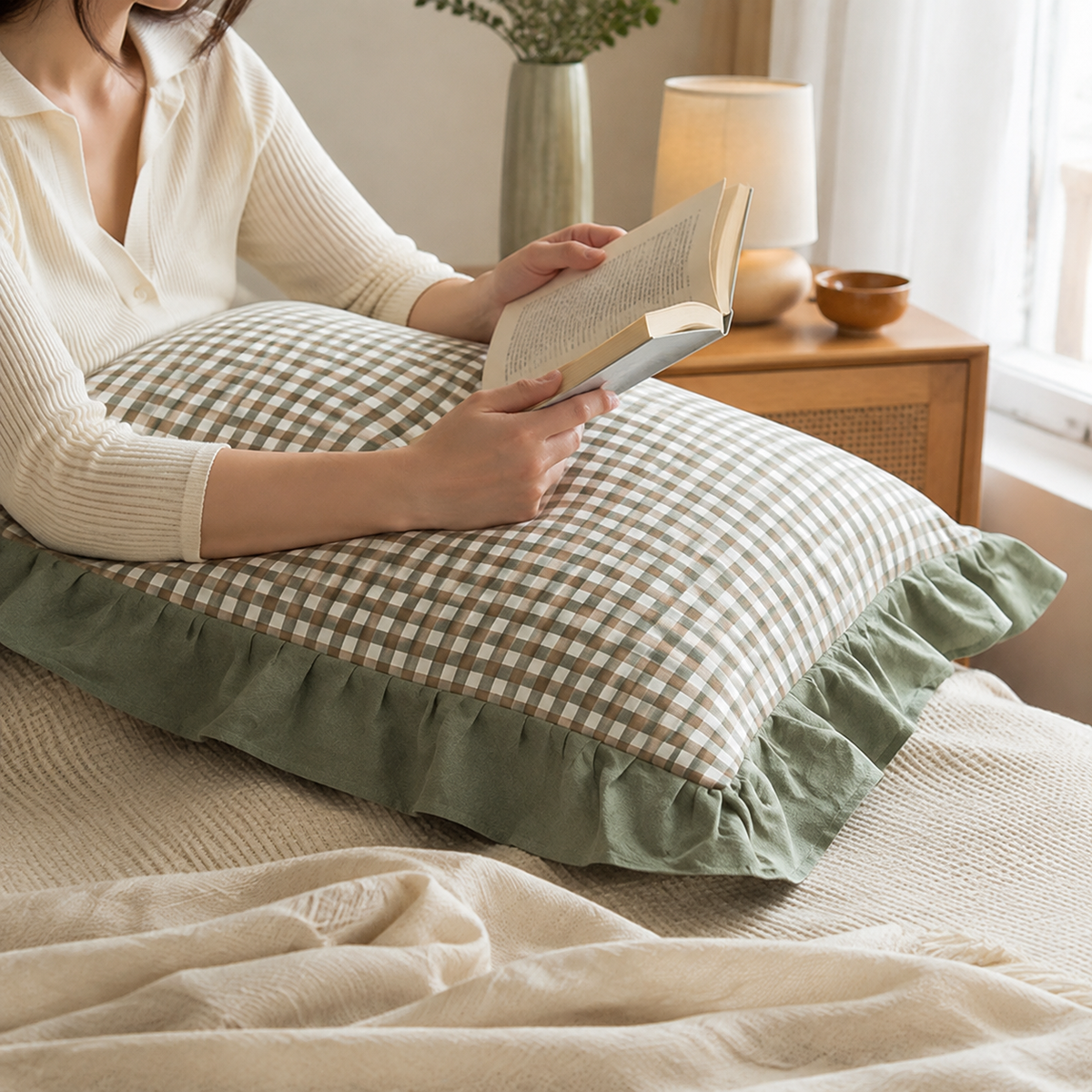 Ruffled Pillowcase - Styled Room Scene