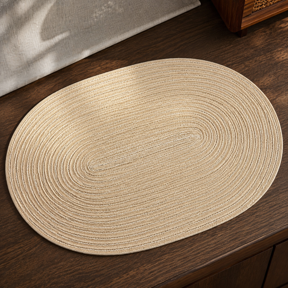 Textured Woven Placemat - Cream