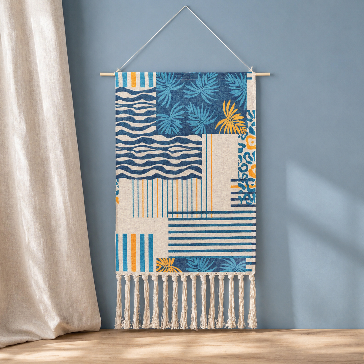 Geometric Wall Hanging - Blue Tropical