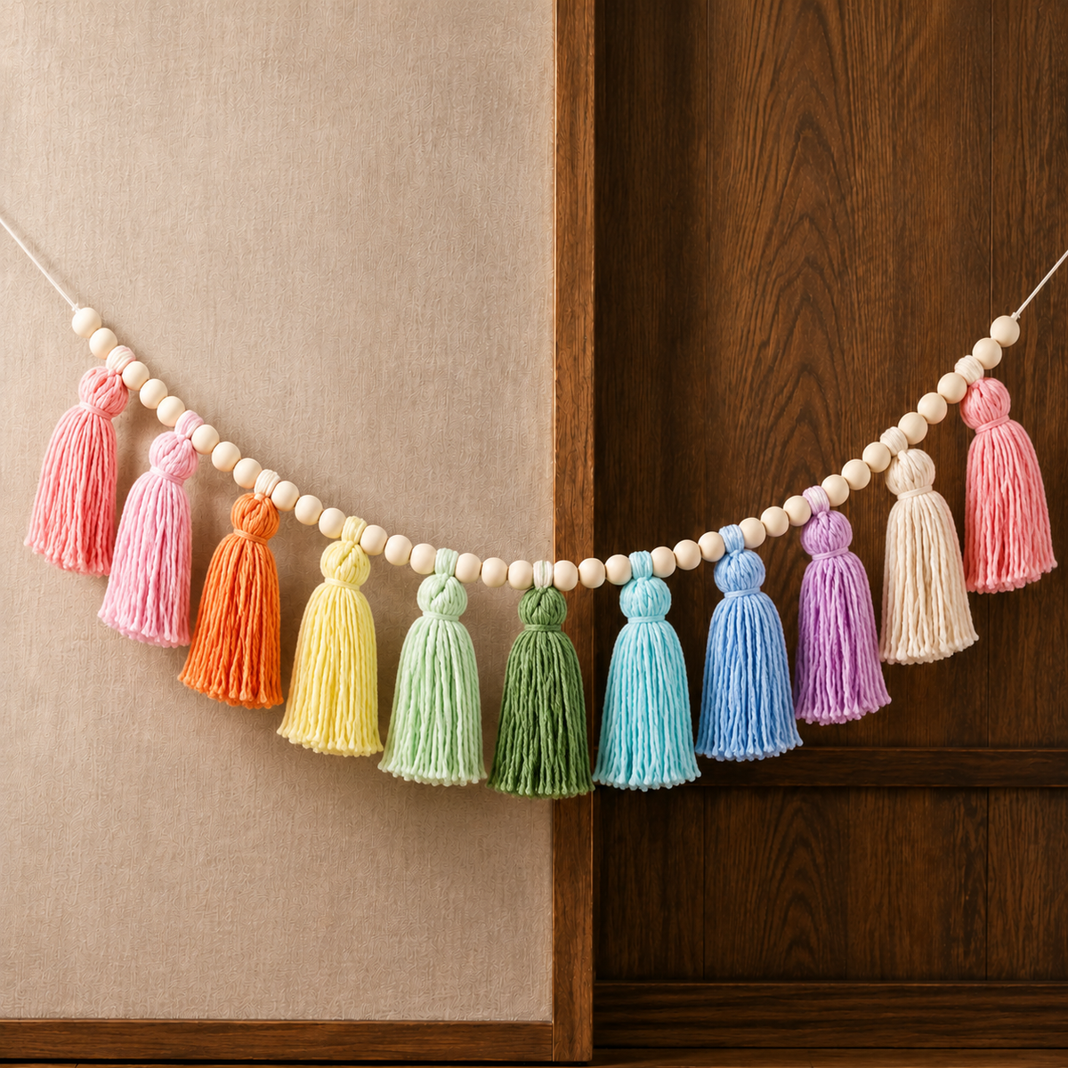 Beaded Tassel Garland - Multicolor