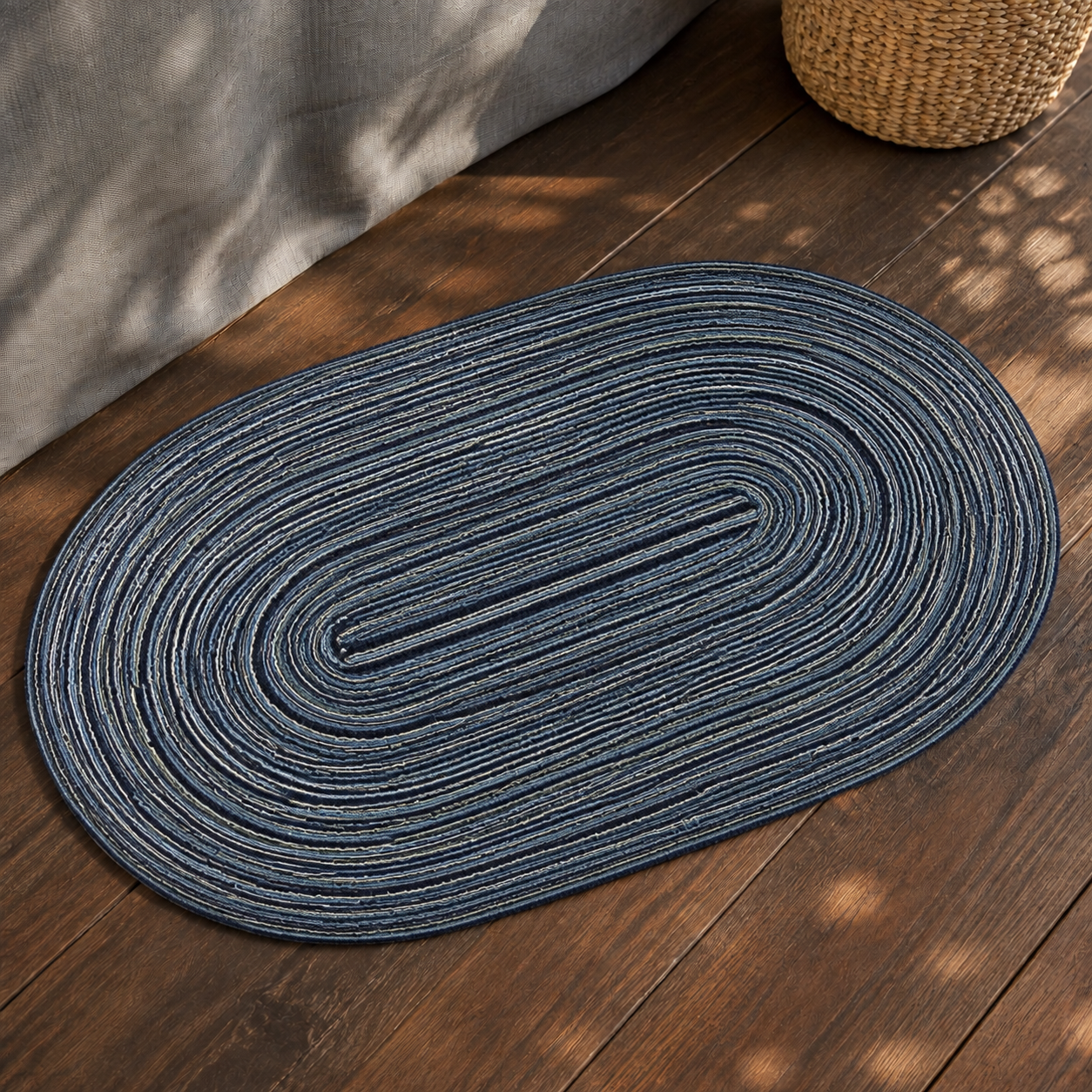 Textured Woven Placemat - Navy Blue