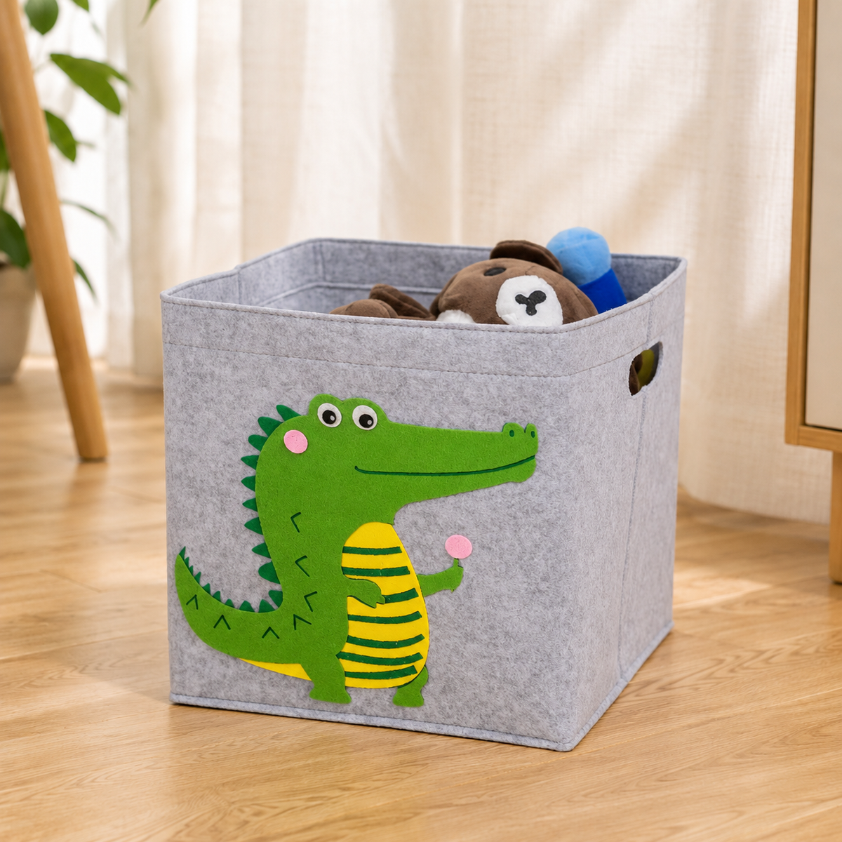 Felt Storage Basket - Crocodile