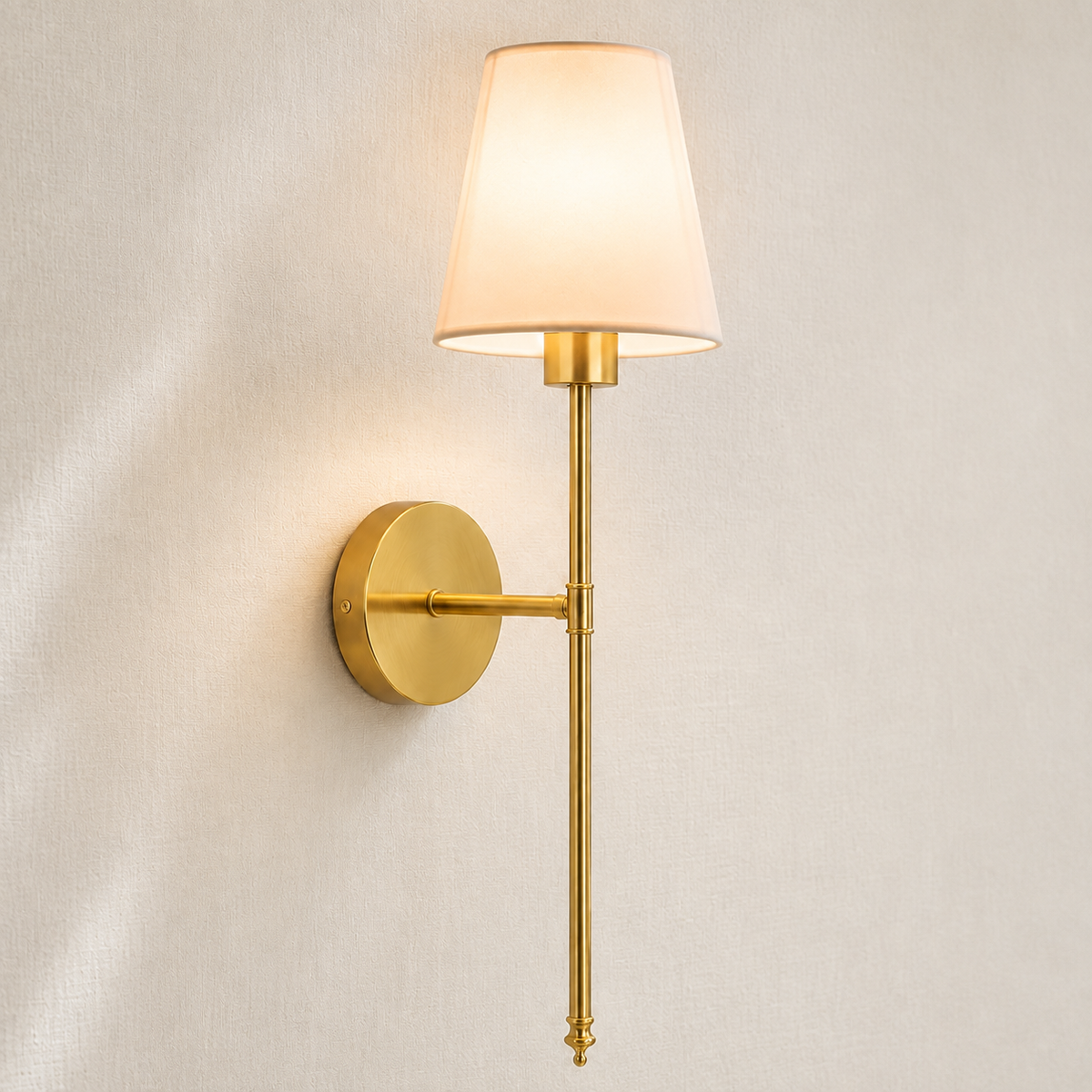 Fabric Shade Table Lamp - Brushed Gold