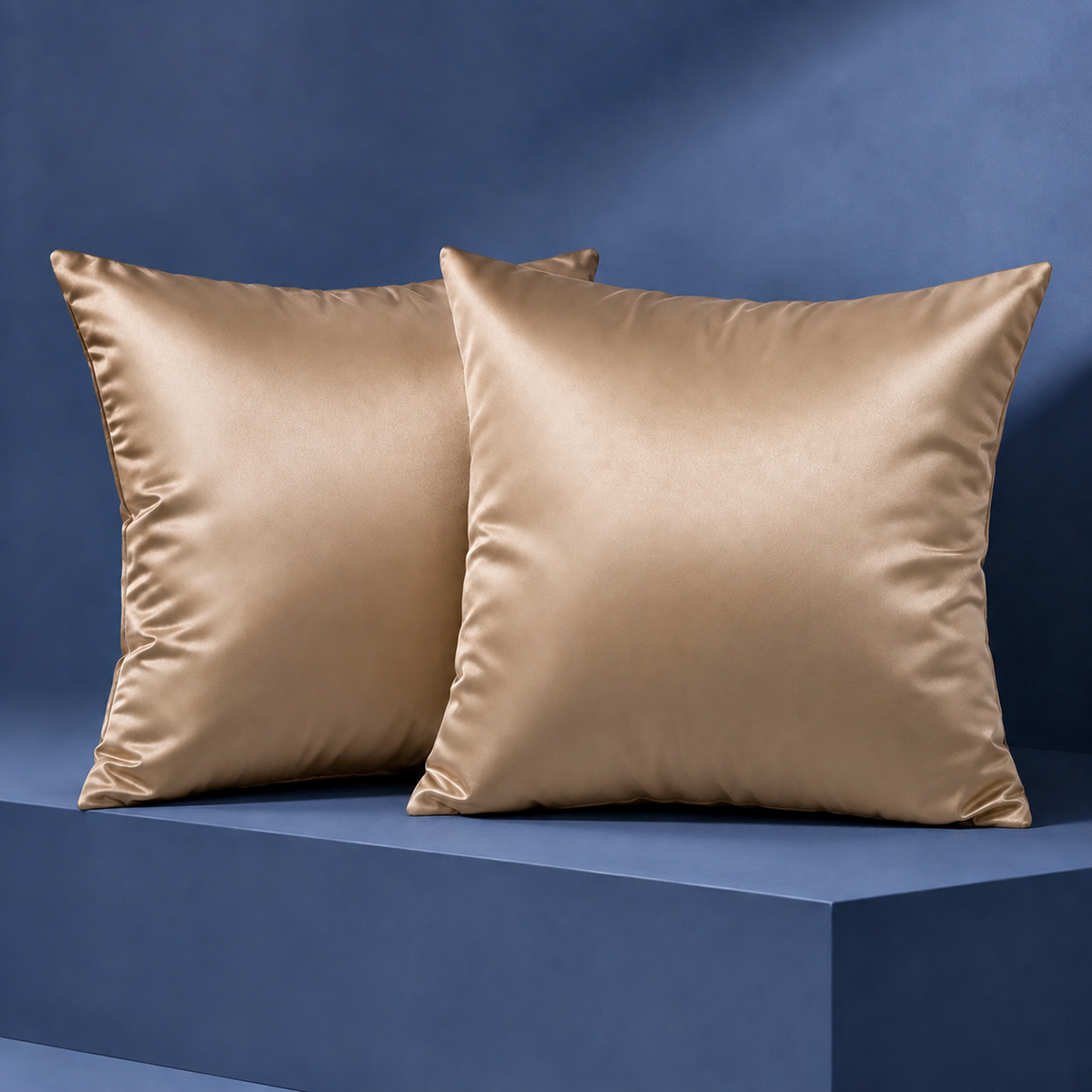 Satin Cushion Covers - Light Coffee
