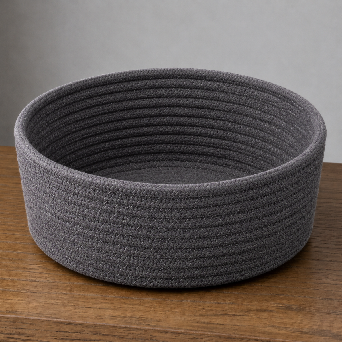 Cotton Rope Storage Basket - Charcoal Gray