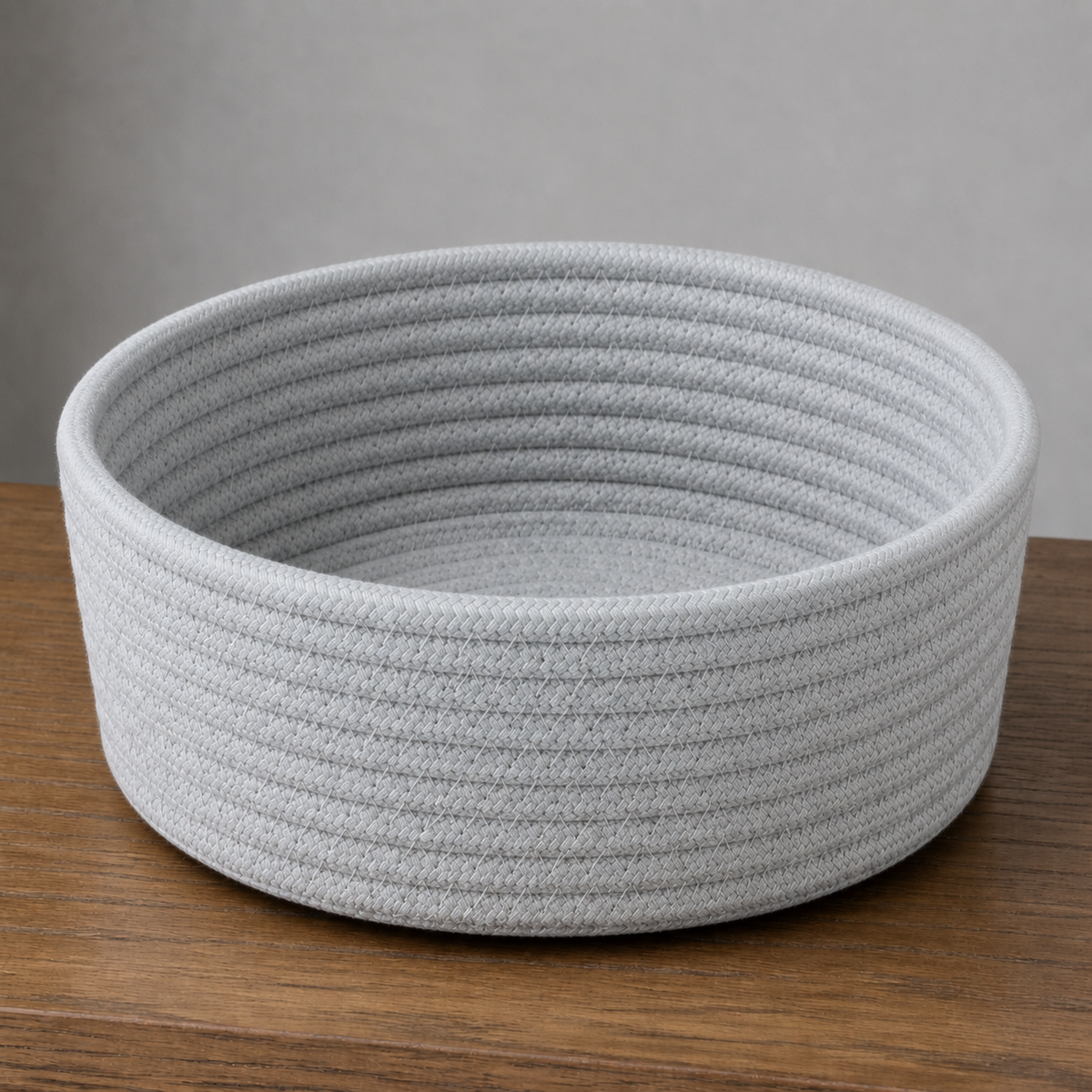 Cotton Rope Storage Basket - Light Gray