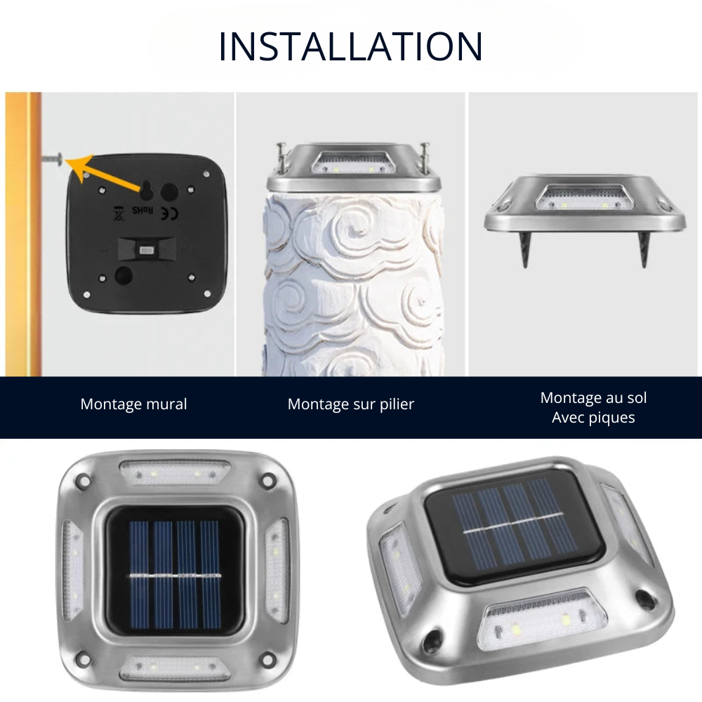 Solar LED Ground Spotlights Set of 4 – Product view 4