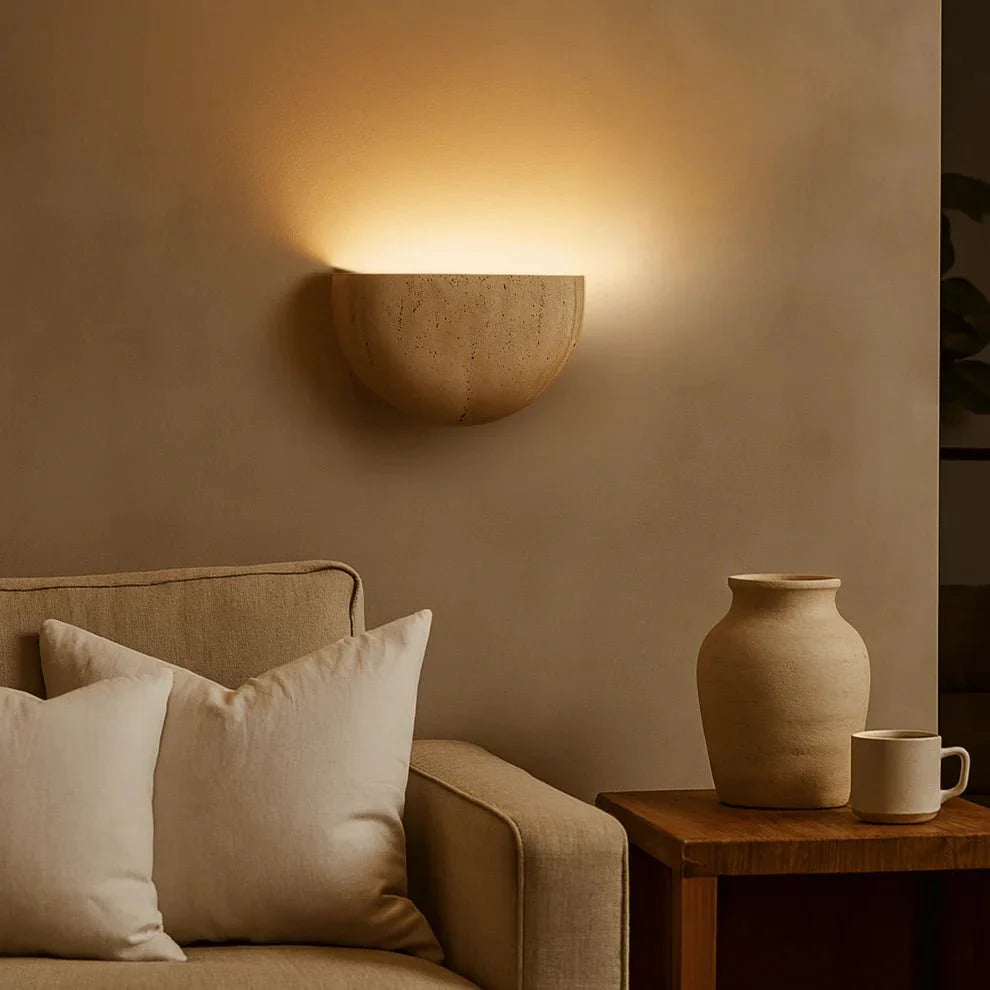 Natural Stone Wall Sconce