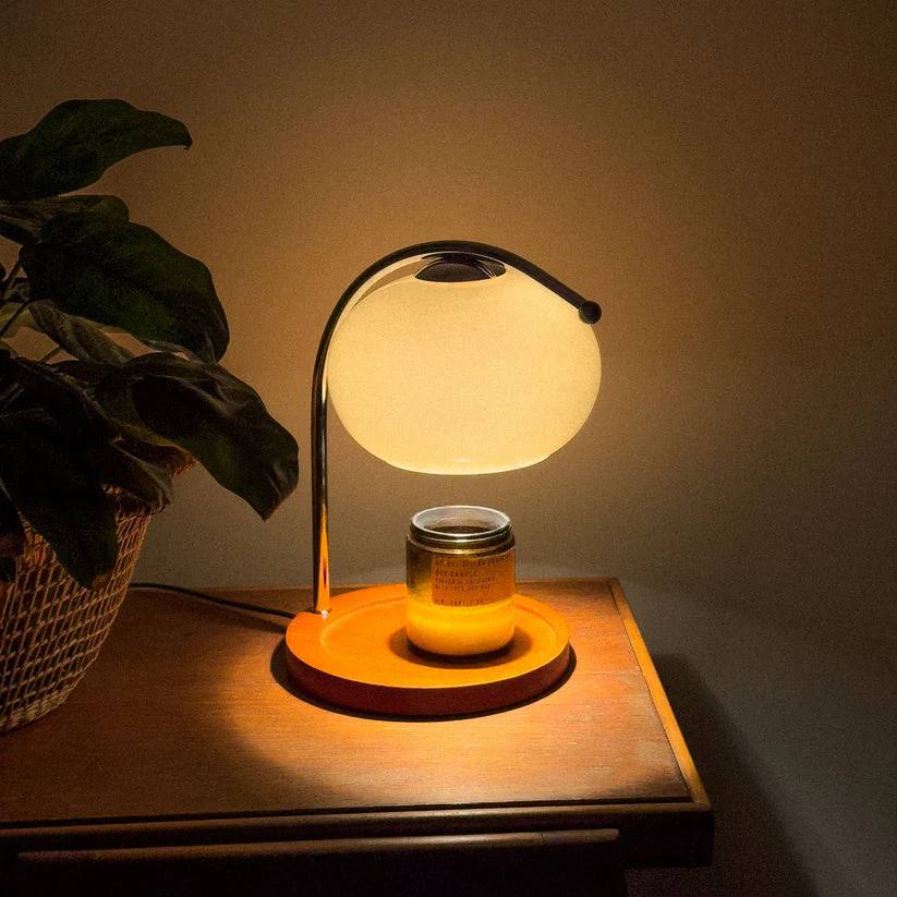 Retro Candle Warmer Lamp - Beige / UK