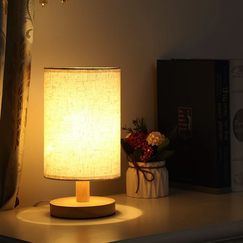 Wood & Linen Table Lamp