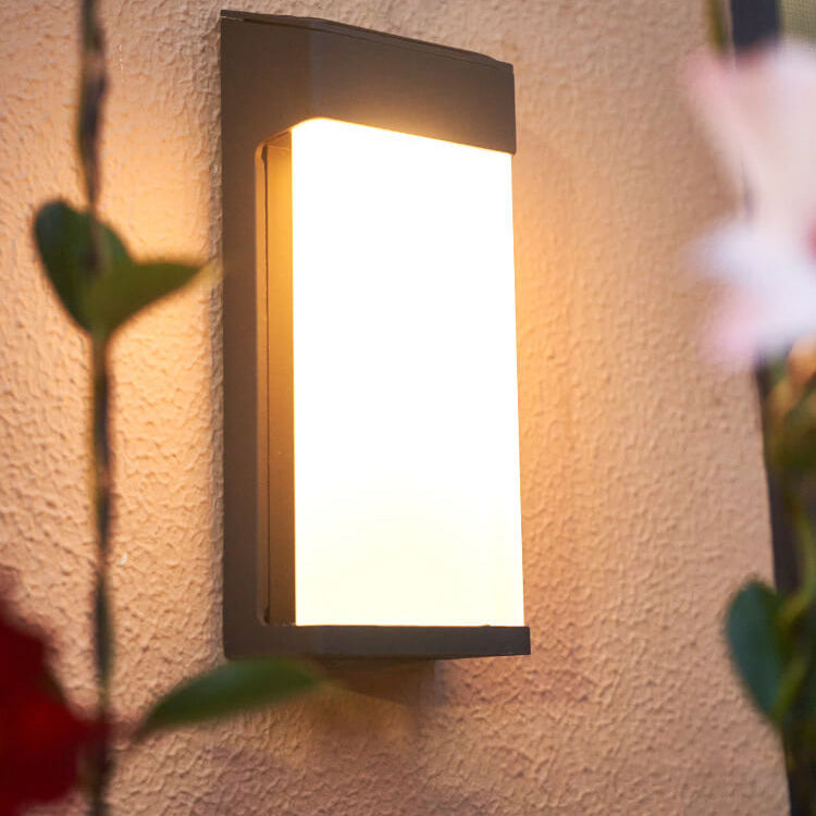 Solar Industrial-Style Glass Wall Sconce – product view
