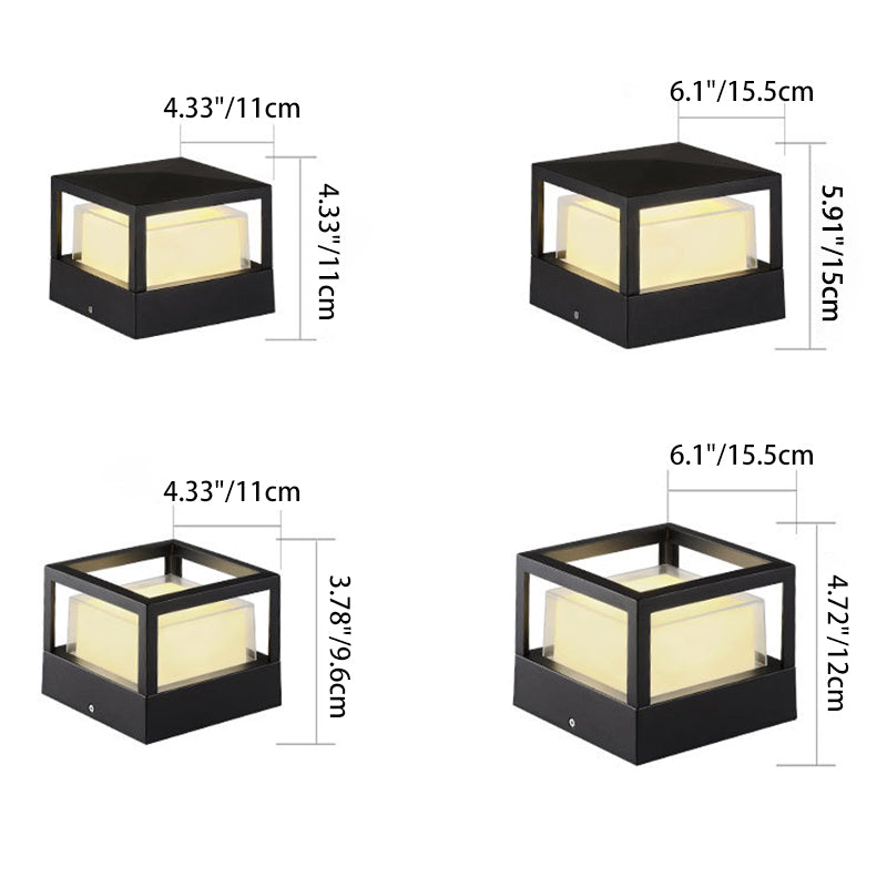 Aluminium Cylinder Lawn Light