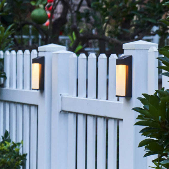 Solar Industrial-Style Glass Wall Sconce – product view