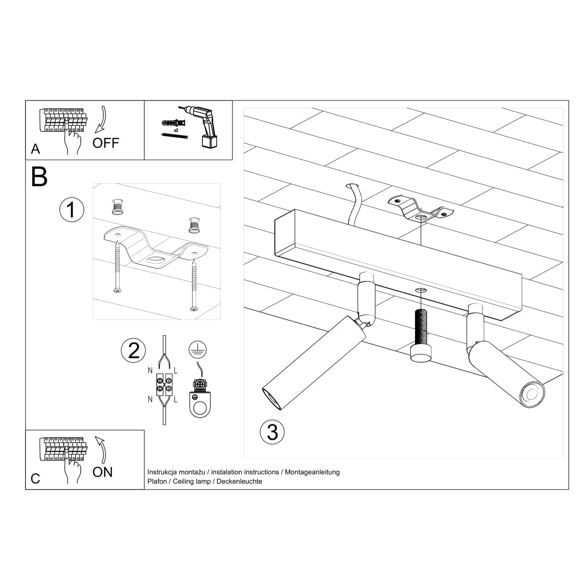 Rotatable Ceiling Light – Product view 5