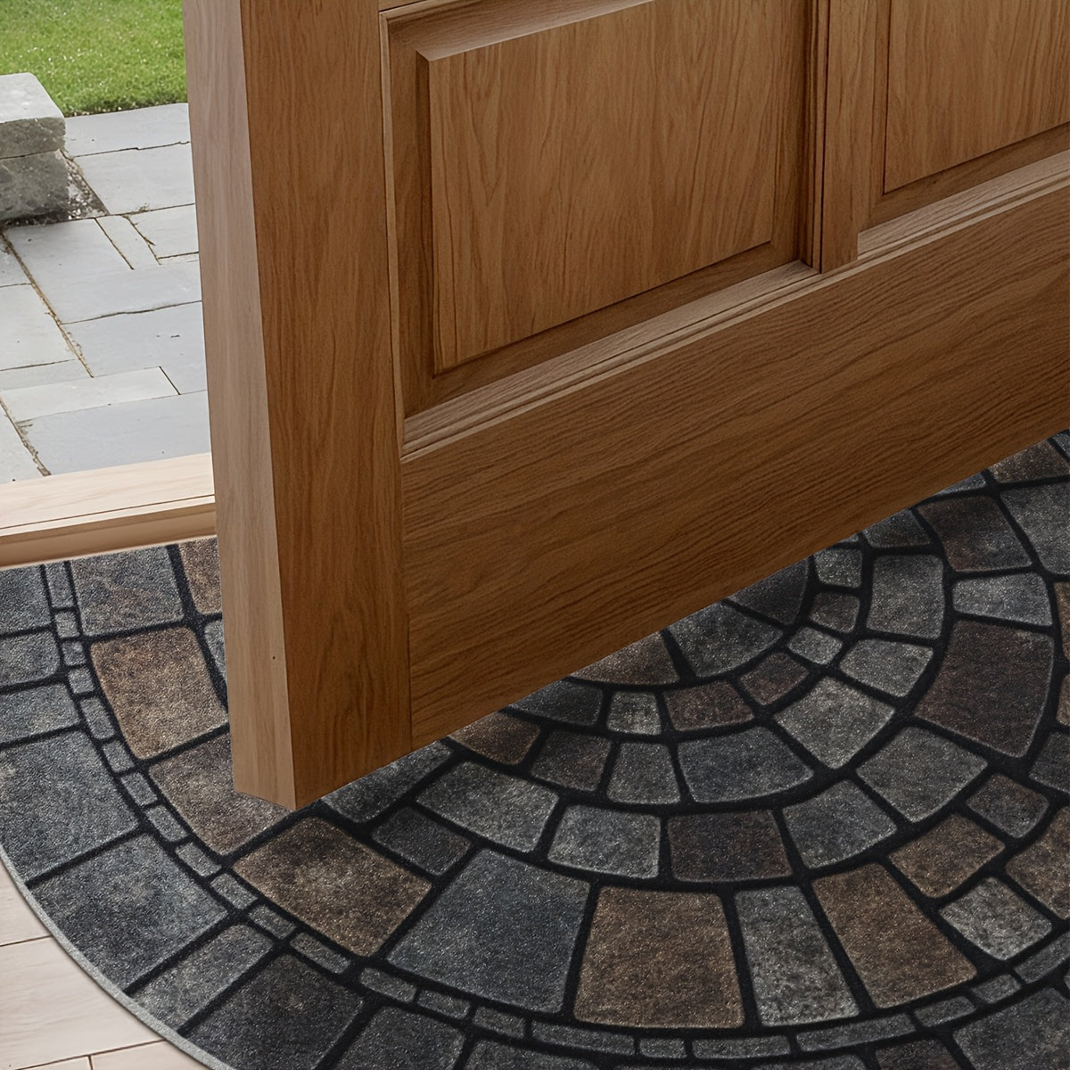 Half Circle Mosaic Door Mat
