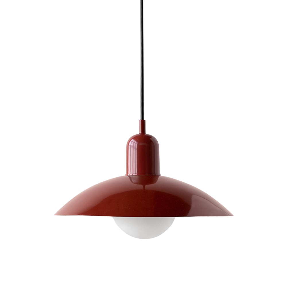Scandinavian Dome Pendant Lamp – Red