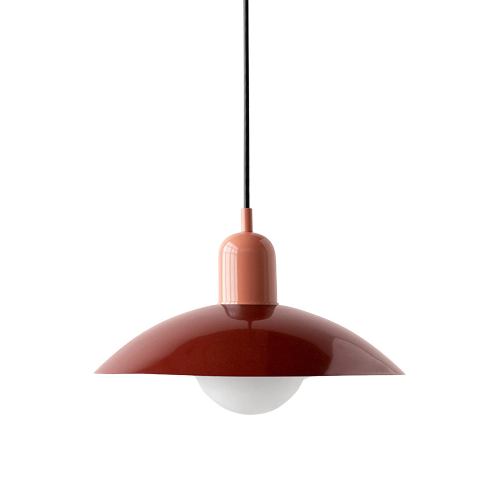 Scandinavian Dome Pendant Lamp – Red