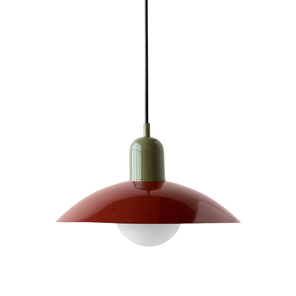 Scandinavian Dome Pendant Lamp – Red