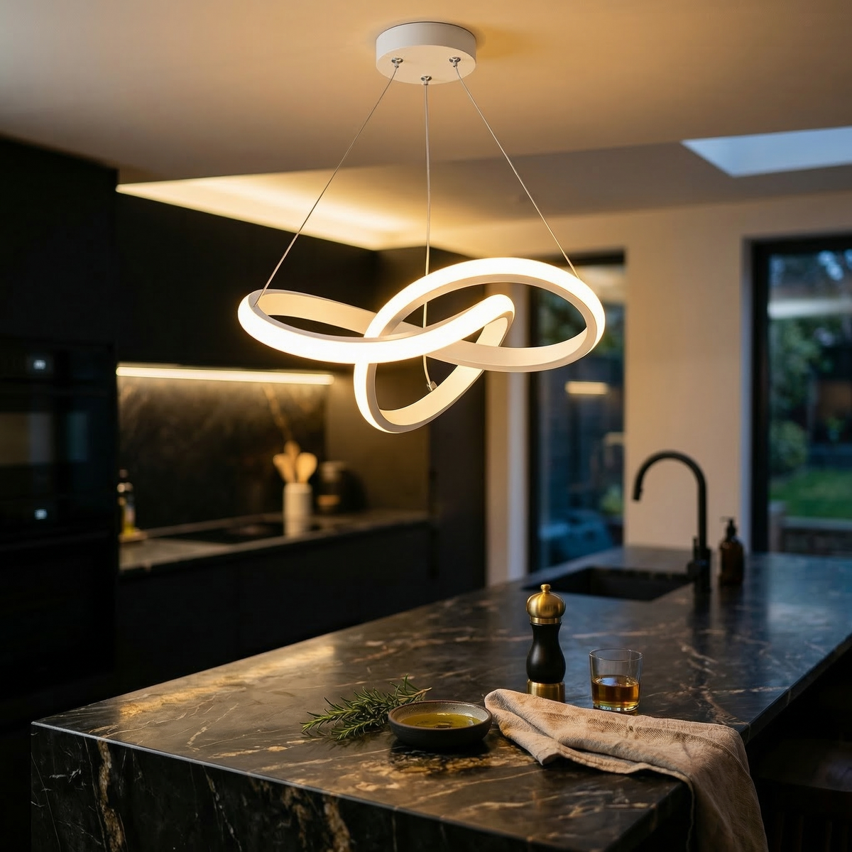 Adjustable Nordic LED Pendant Light - Gold