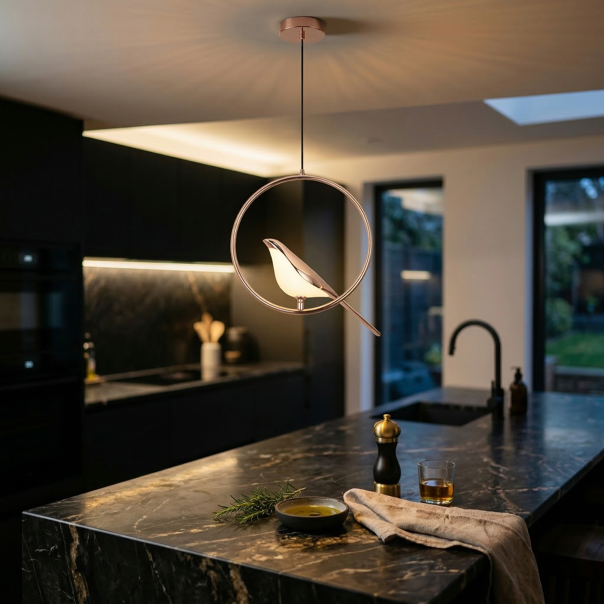 Sculptural Pendant Light - Circle