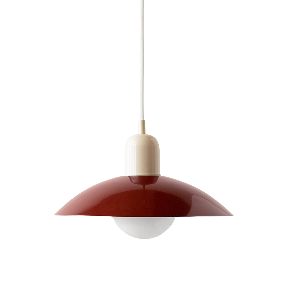 Scandinavian Dome Pendant Lamp – Red