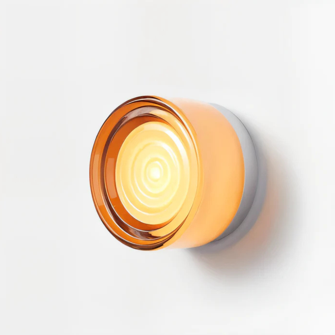 Round Acrylic LED Wall Lamp – C - Amber