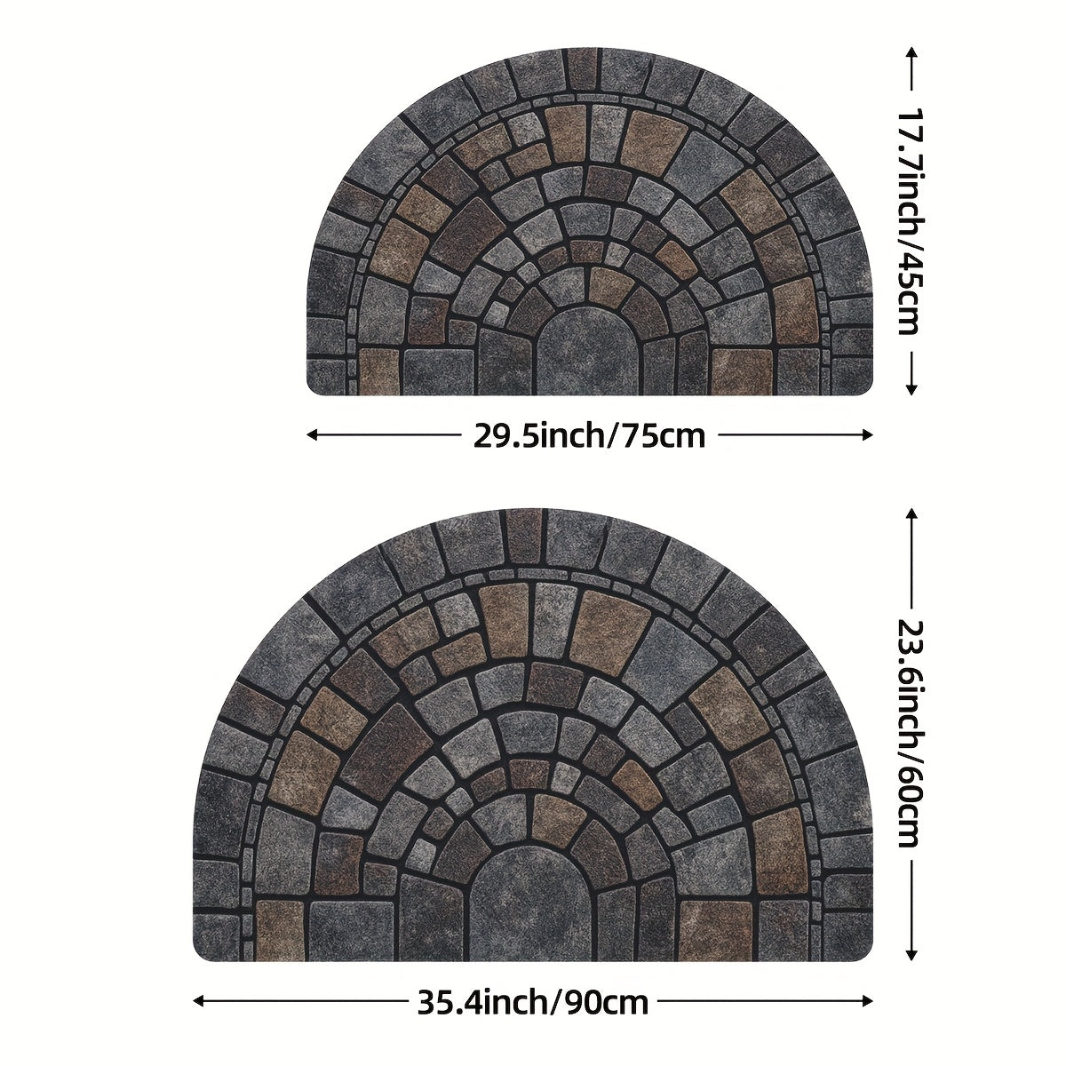 Half Circle Mosaic Door Mat