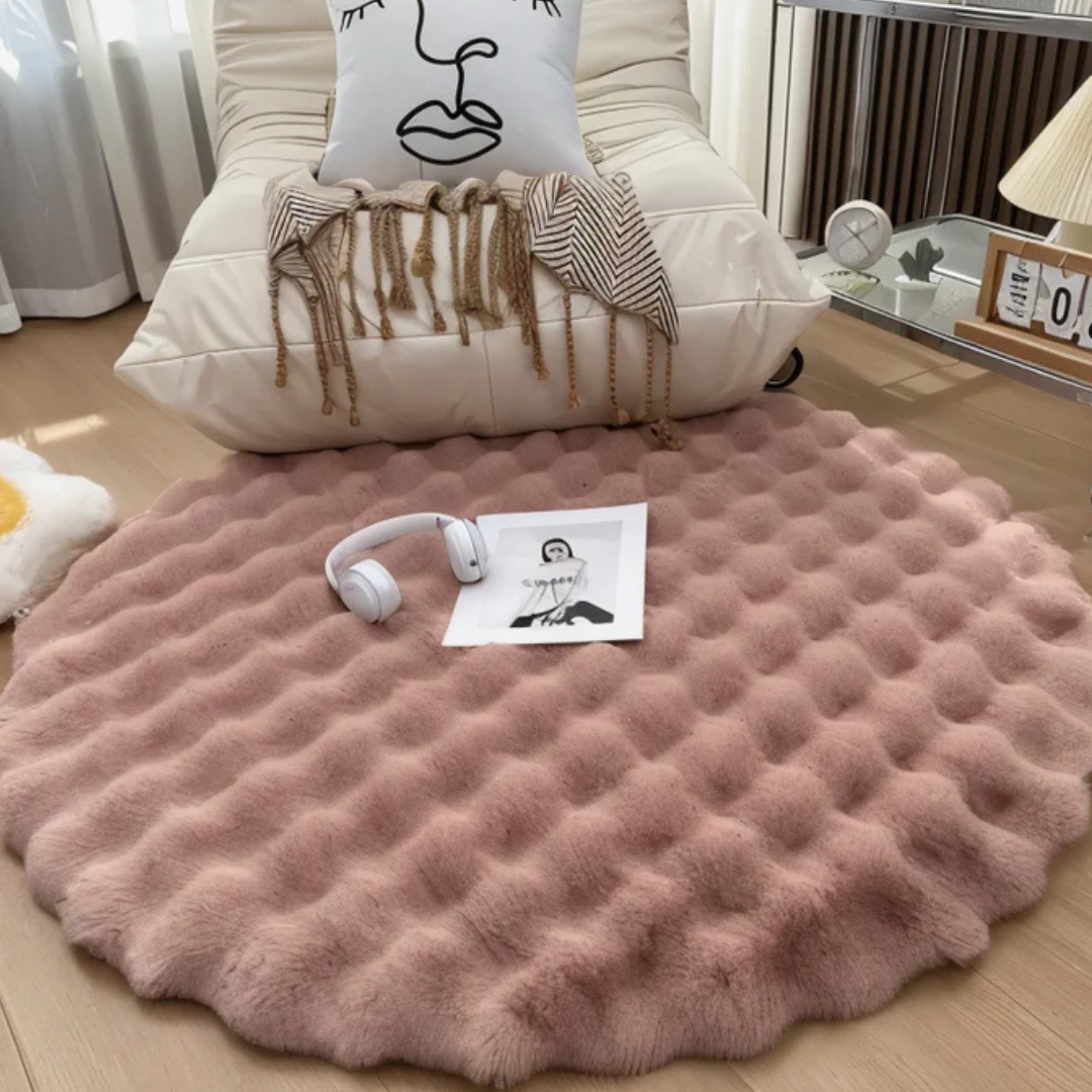 Round Fleece Rug – 90 × 90 cm – Product view 6