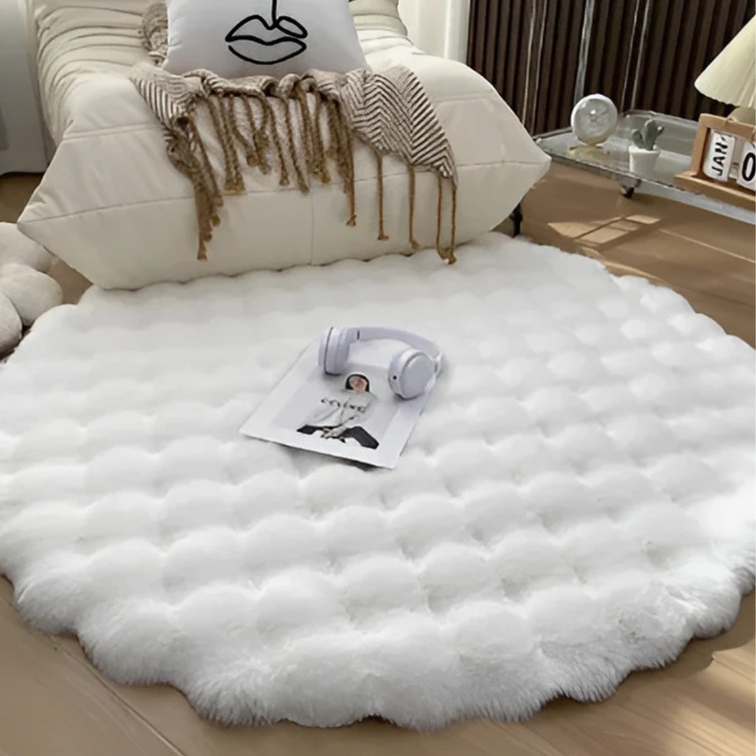 Round Fleece Rug – 90 × 90 cm – Product view 3